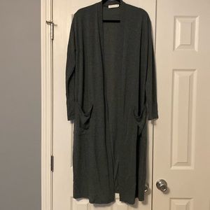amaryllis Grey Duster Cardigan Size L